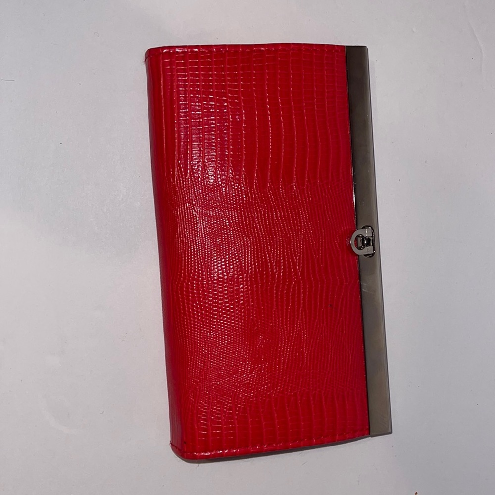 Red wallet vintage looking